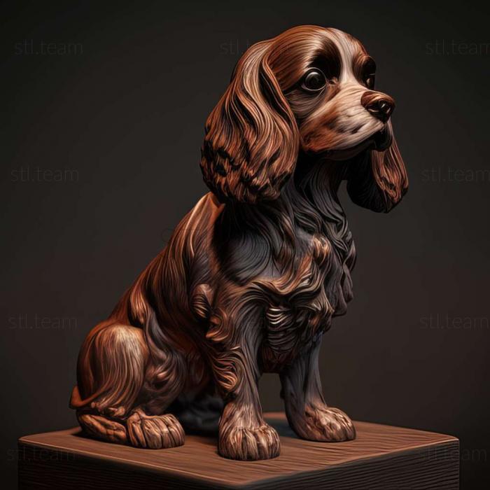 3D model Small Munsterlander dog (STL)